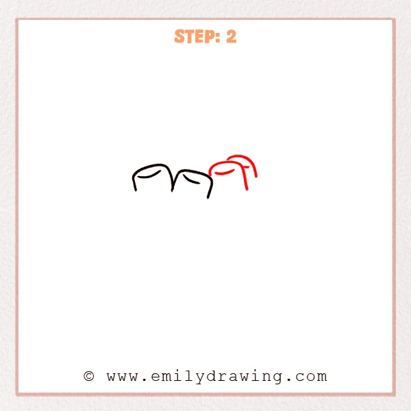 how to draw a hot chocolate - Step 2